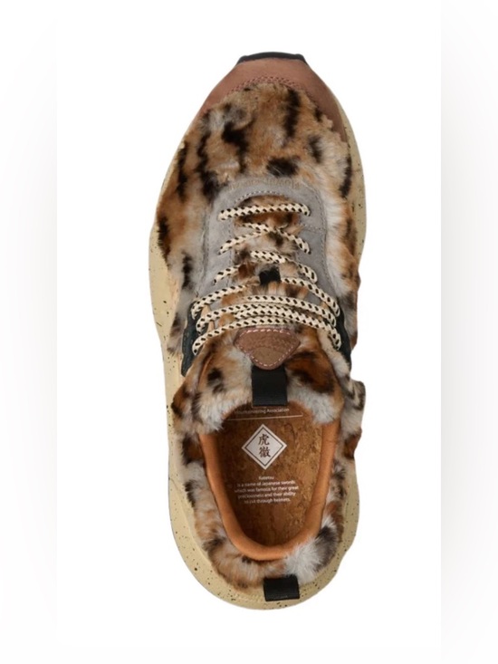 NWT Flower Mountain KOTETSU SUEDE ECO-FUR IN GREY & LIGHT BROWN - Picture 4 of 14